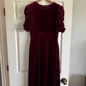 Velvet wine colored dress